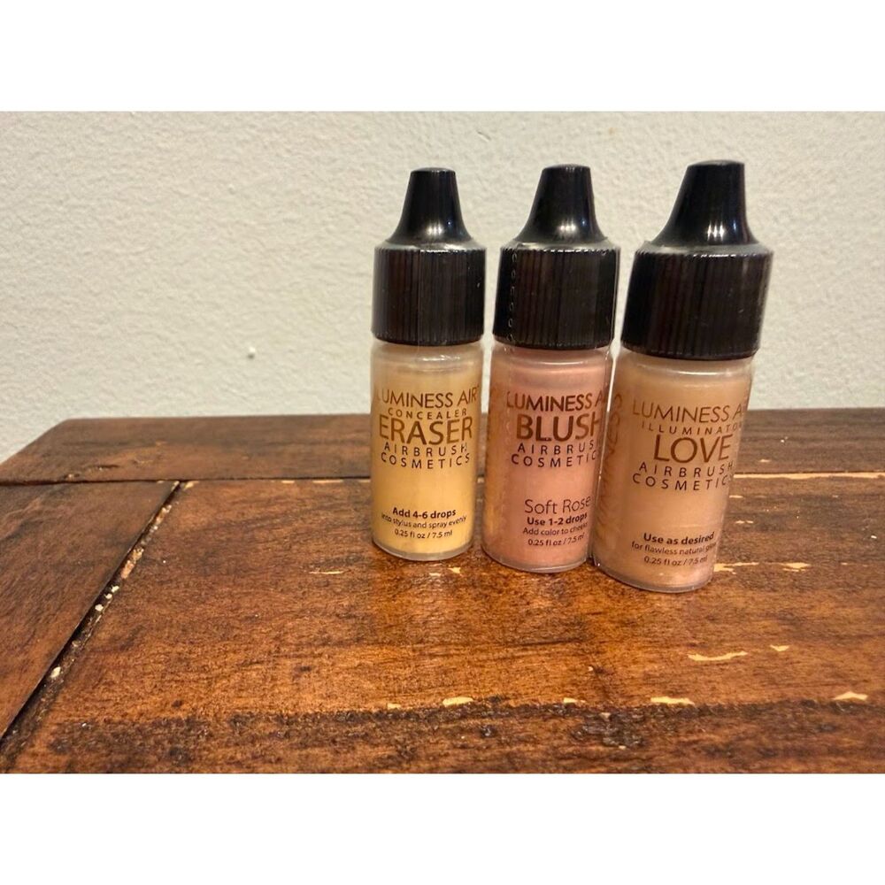 Luminess Air Eraser concealer, Soft Rose Blush, and Love Illuminator